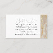 銀大理石ピンクダイヤモンドコーチ名刺 名刺 (裏面)