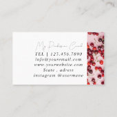 銀大理石ピンクダイヤモンドコーチ名刺 名刺 (裏面)