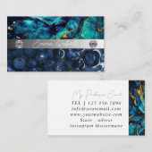 銀大理石ピンクダイヤモンドコーチ名刺 名刺 (正面/裏面)