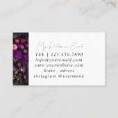 銀大理石ピンクダイヤモンドコーチ名刺 名刺 (裏面)