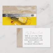 銀大理石ピンクダイヤモンドコーチ名刺 名刺 (正面/裏面)