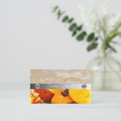 銀大理石ピンクダイヤモンドコーチ名刺 名刺 (スタンド正面)