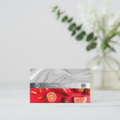 銀大理石ピンクダイヤモンドコーチ名刺 名刺 (スタンド正面)