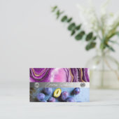 銀大理石ピンクダイヤモンドコーチ名刺 名刺 (スタンド正面)