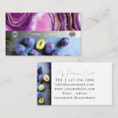 銀大理石ピンクダイヤモンドコーチ名刺 名刺 (正面/裏面)