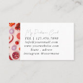 銀大理石ピンクダイヤモンドコーチ名刺 名刺 (裏面)