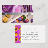 銀大理石ピンクダイヤモンドコーチ名刺 名刺 (正面/裏面)