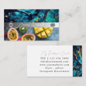 銀大理石ピンクダイヤモンドコーチ名刺 名刺 (正面/裏面)