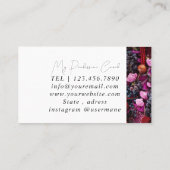 銀大理石ピンクダイヤモンドコーチ名刺 名刺 (裏面)