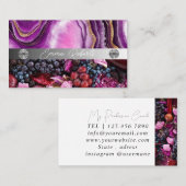 銀大理石ピンクダイヤモンドコーチ名刺 名刺 (正面/裏面)