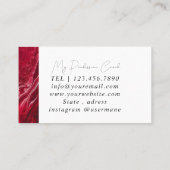 銀大理石ピンクダイヤモンドコーチ名刺 名刺 (裏面)