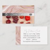 銀大理石ピンクダイヤモンドコーチ名刺 名刺 (正面/裏面)