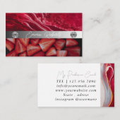 銀大理石ピンクダイヤモンドコーチ名刺 名刺 (正面/裏面)