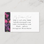 銀大理石ピンクダイヤモンドコーチ名刺 名刺 (裏面)