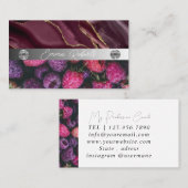 銀大理石ピンクダイヤモンドコーチ名刺 名刺 (正面/裏面)