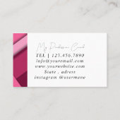 銀大理石ピンクダイヤモンドコーチ名刺 名刺 (裏面)