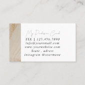 銀大理石ピンクダイヤモンドコーチ名刺 名刺 (裏面)