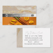 銀大理石ピンクダイヤモンドコーチ名刺 名刺 (正面/裏面)