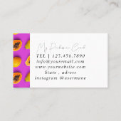 銀大理石ピンクダイヤモンドコーチ名刺 名刺 (裏面)