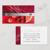 銀大理石ピンクダイヤモンドコーチ名刺 名刺 (正面/裏面)