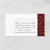 銀大理石ピンクダイヤモンドコーチ名刺 名刺 (裏面)