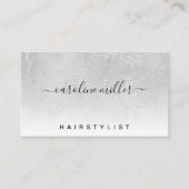 銀大理石フォイルエレガントメイクアップ美しいサロン 名刺