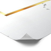 銀大理石、金ゴールド、白 – 座席表 ポスター (角)