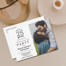 銀婚式おめでとう 25周年記念 銀の輝きとともに ポストカード