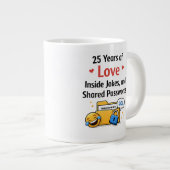 銀婚式のお祝いマグカップギフト ジャンボコーヒーマグカップ (正面右)