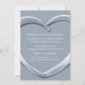 銀婚式のハート写真 25周年パーティー招待 招待状 (裏面)