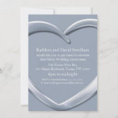 銀婚式のハート写真 25周年招待状 招待状 (裏面)