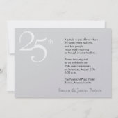 銀婚式の招待状 招待状 (裏面)