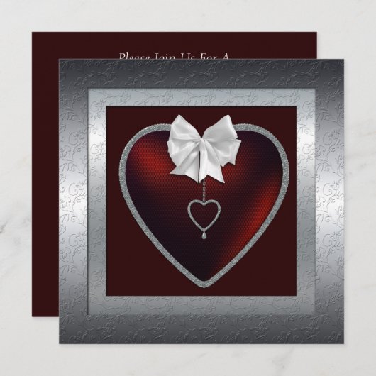 銀婚式25周年パーティー招待状 招待状 (正面/裏面)