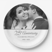 銀婚式25周年記念フォト ペーパープレート (正面)