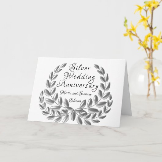 銀婚式 カード (黄色い花)