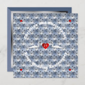 銀婚式 スワン 招待状 (正面/裏面)