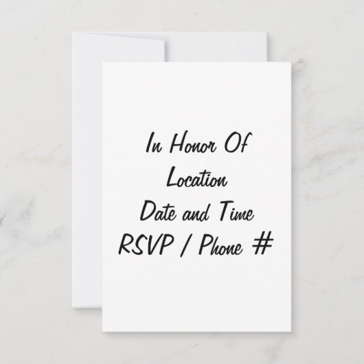 「銀婚式」招待状 招待状 (裏面)