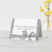 銀婚式 結婚記念日 カード (黄色い花)