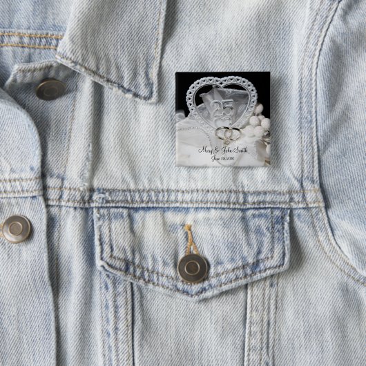 銀婚式 缶バッジ (インサイチュ)