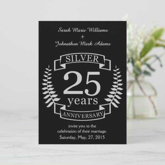 銀婚式 ２５年 招待状 (スタンド正面)