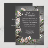 銀婚式 - 25周年 招待状 (正面/裏面)