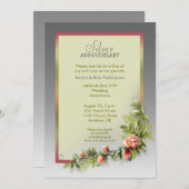 銀婚式 - 25周年 招待状 (正面/裏面)