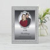 銀婚式 25周年 結婚記念日 パーティー 招待状 (スタンド正面)