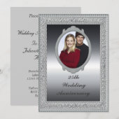 銀婚式 25周年 結婚記念日 パーティー 招待状 (正面/裏面)