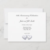 銀婚記念ハート 招待状 (裏面)