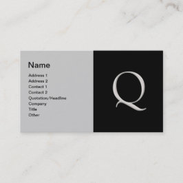 銀字の「Q」名刺を上げた 名刺