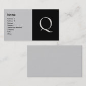 銀字の「Q」名刺を上げた 名刺 (正面/裏面)