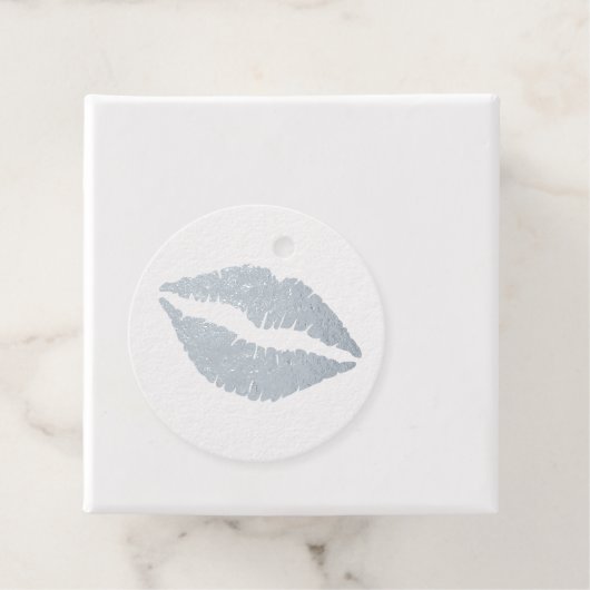 銀実在唇フォイルメッセージカード フェイバータグ (箱)