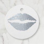 銀実在唇フォイルメッセージカード フェイバータグ (正面)