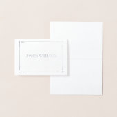 銀実在箔アールデコ結婚座席表 箔カード (ディスプレー)